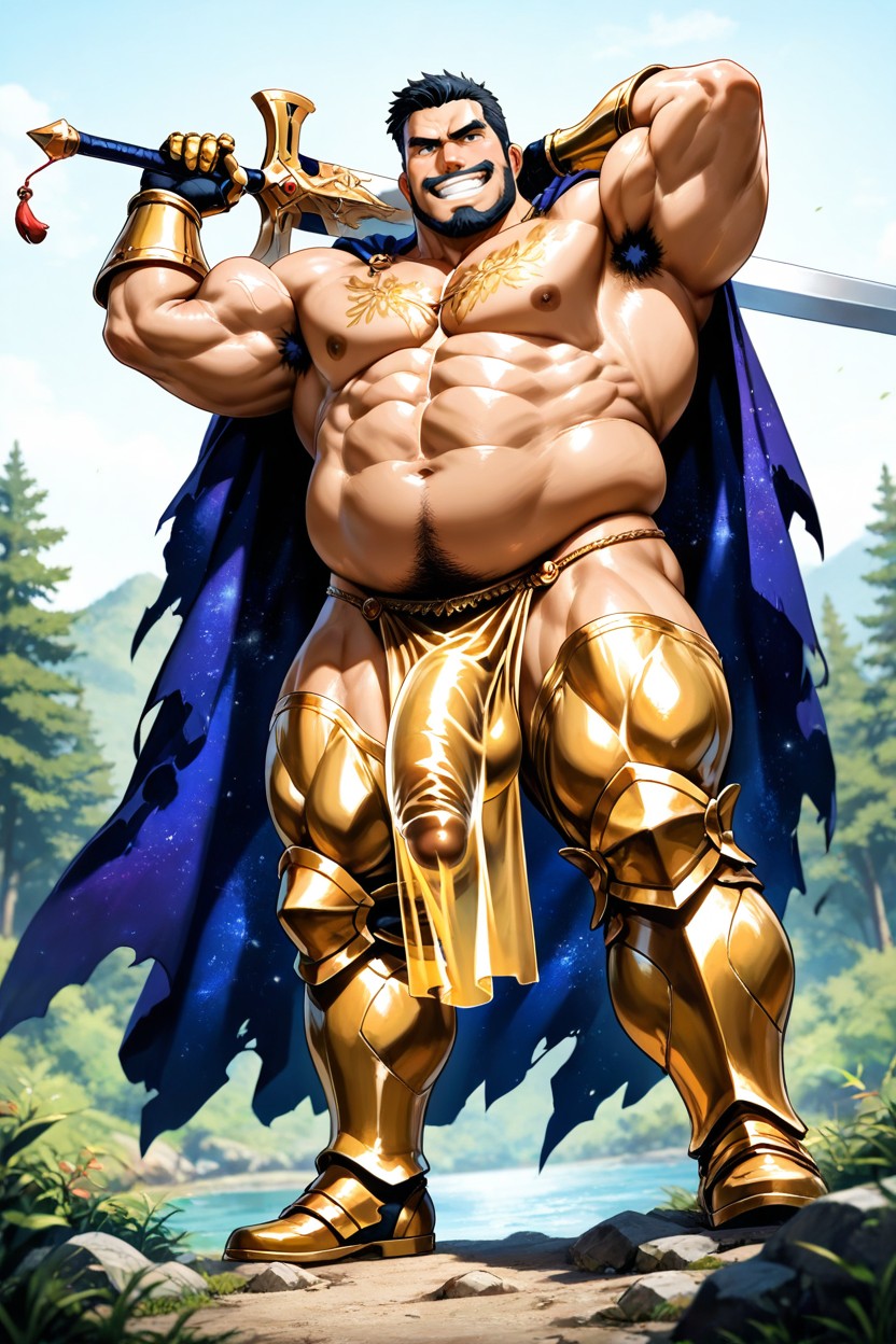 Big Cock, Lago, Hyper Muscular Body Porno gay IA