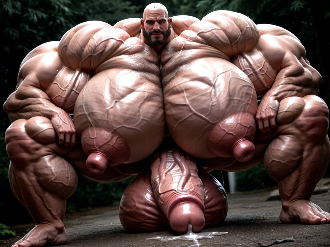 Over Grown Steroid Pumped Muscles, Biggest Muscle Body Ai Ever Created, Extreme Massive Muscles AI Gay Porn