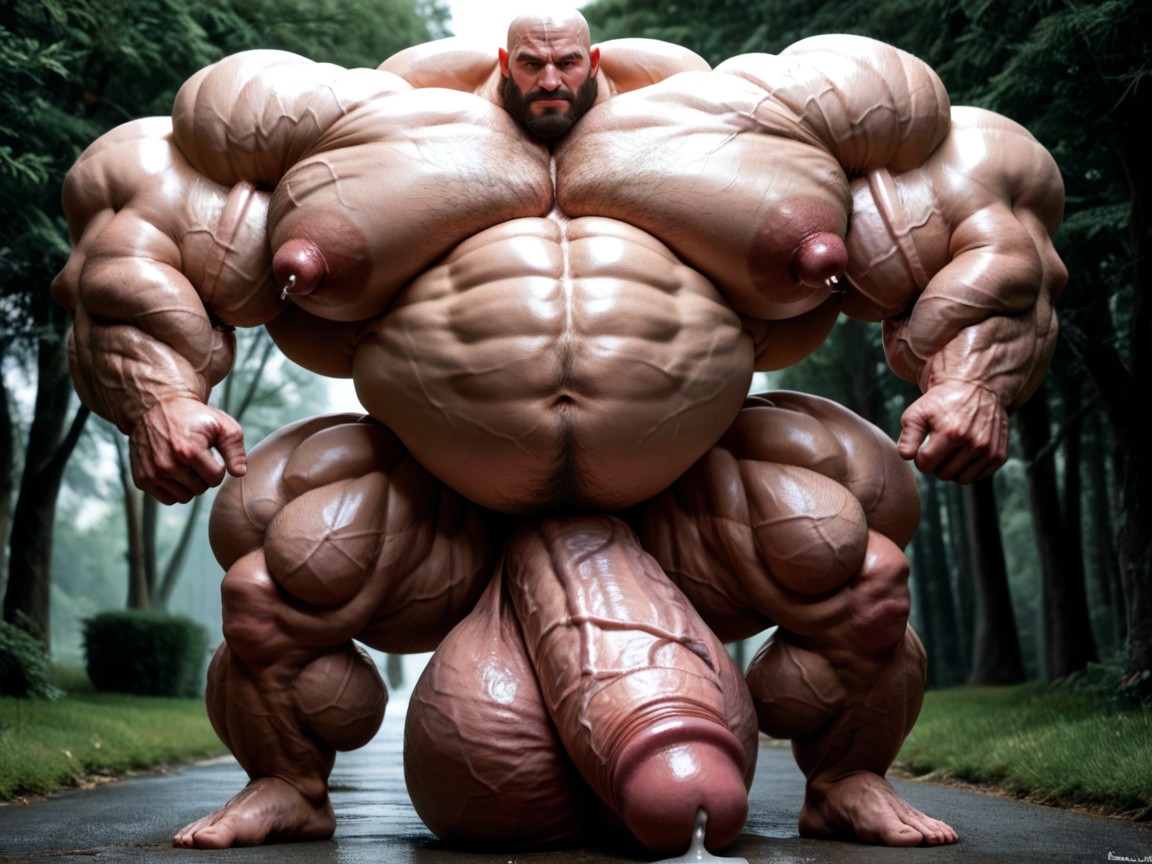 Pink Nipples, Extreme Hyper Cock, Obese AI Gay Porn
