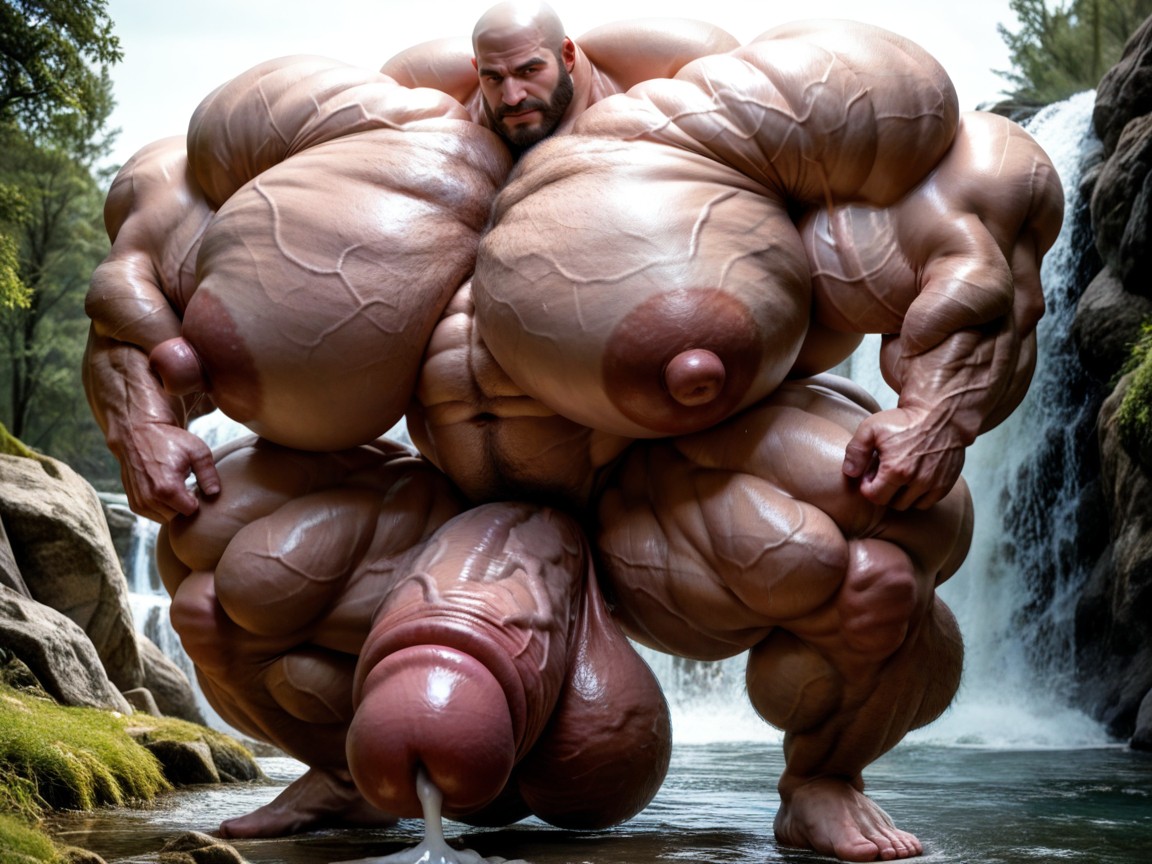 Thick Veins, Extreme Massive Muscles, Thick Hyper Neck Muscles AI Gay Porn