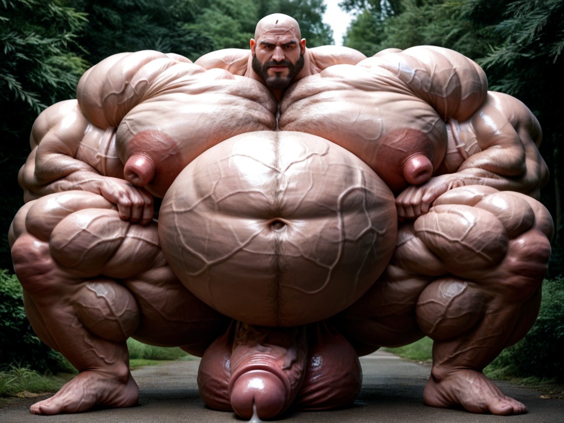 Exremely Red Skin, Gay Male, Hyper Veiny Muscles AI Gay Porn