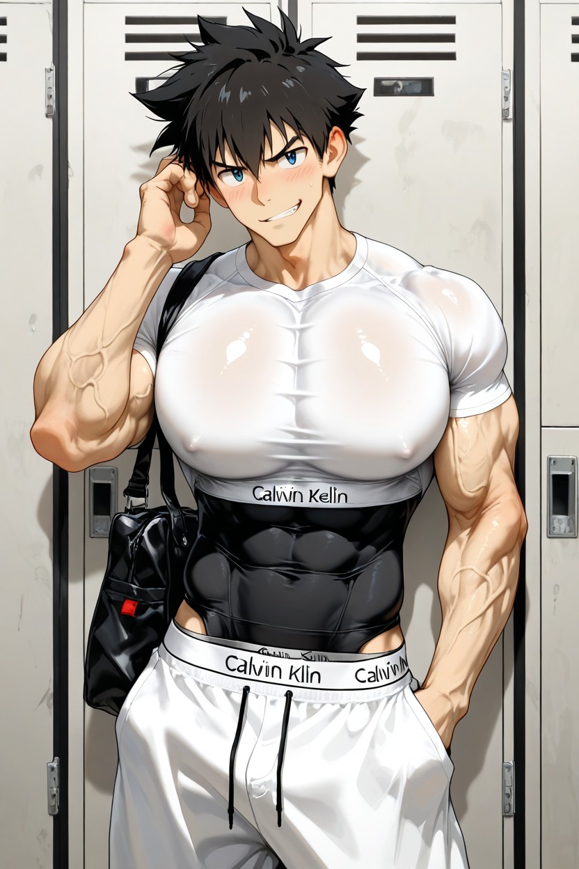 Tight Compression Shirt, V Shape, V-shaped AI Gay Porn