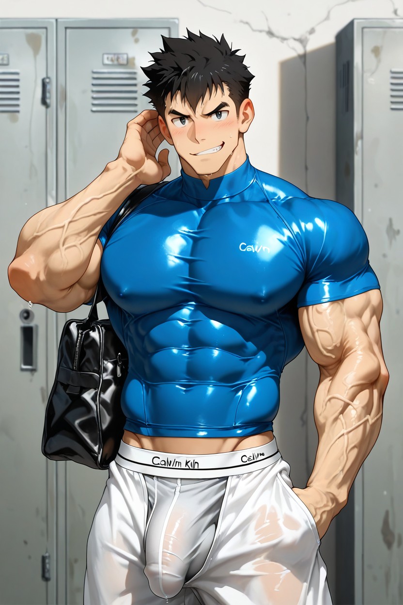 V-shaped, Skinnyarms, Circumscribed Waist AI Gay Porn