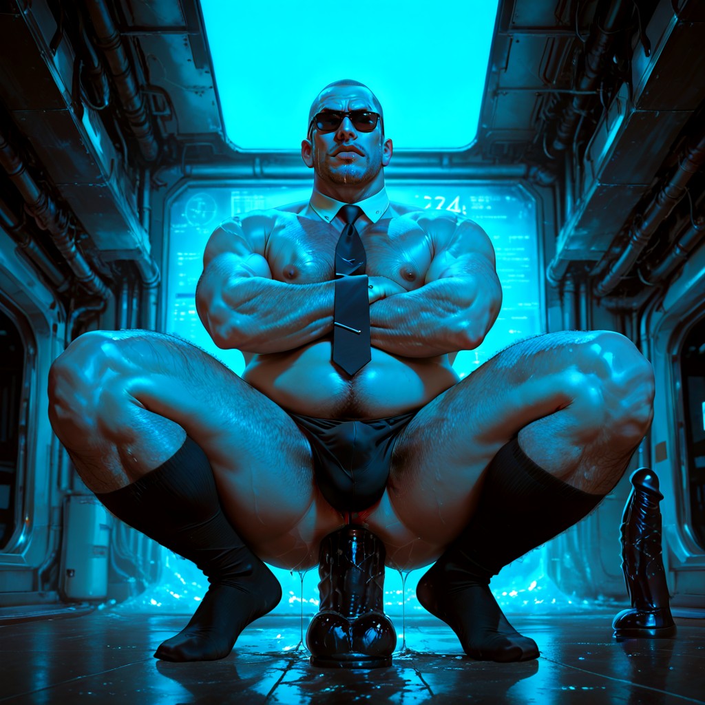 Menacing Look, Stern Face, Realistic Textures AI Gay Porn