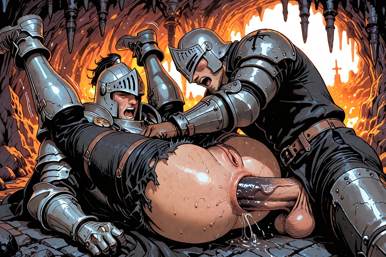 Helmet, Anal Penetration, Gay Man Showing Pussy AI Gay Porn