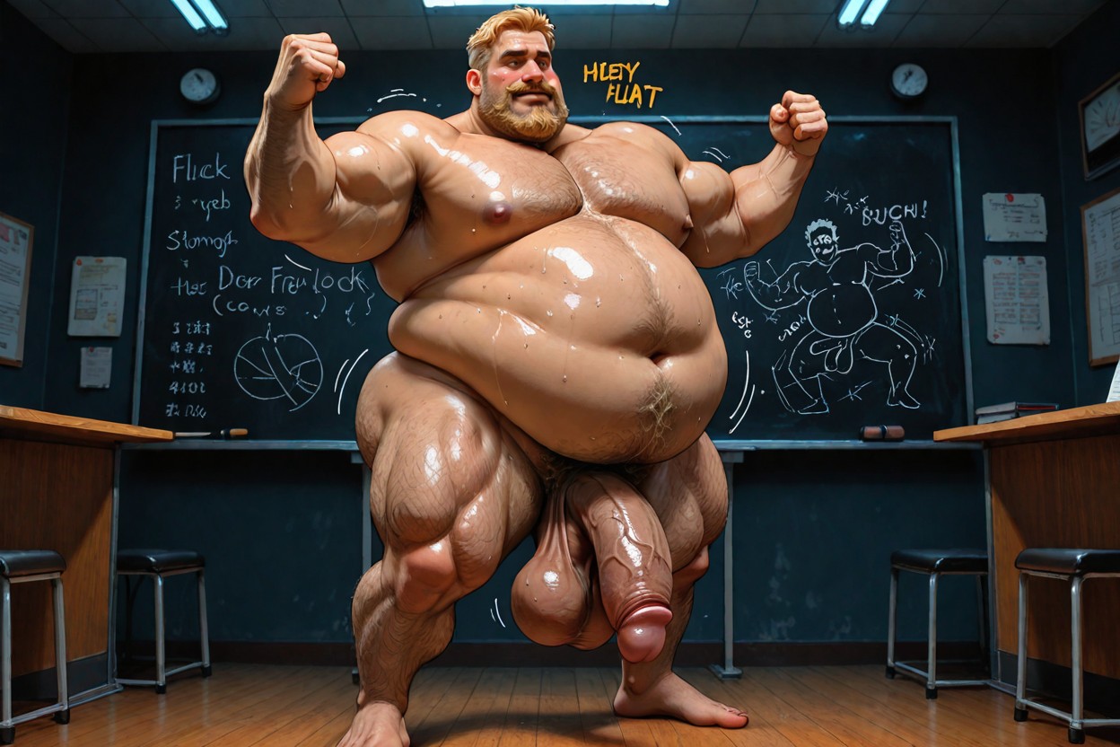Giant Nipples, Classroom, Fat AI Gay Porn