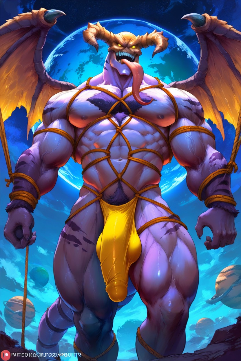 Thick Dick, Details, Purple Skin AI Gay Porn