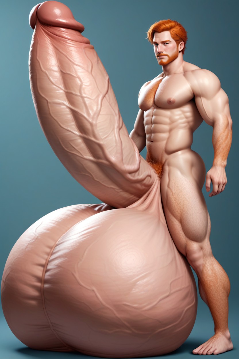 Massive Oversized Hyper Testicles, Extreme Hyper Balls, Massive Oversized Hyper Cock AI Gay Porn