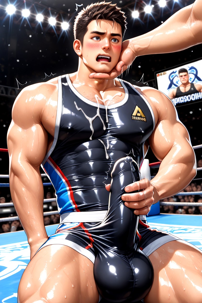 Exhibitionism, Realistic, Wrestling Gear AI Gay Porn