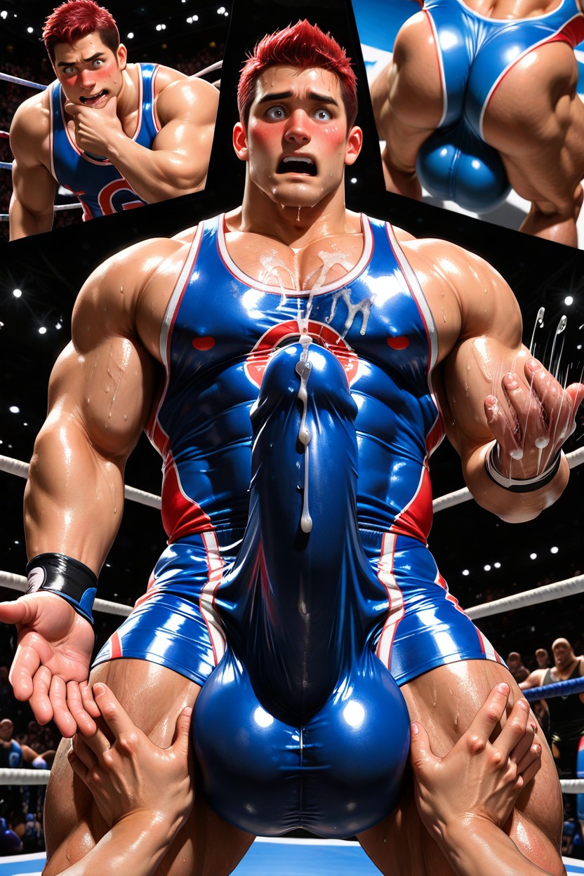 Gigantic Growing Bulge, Hyper Muscle, Movement Lines AI Gay Porn