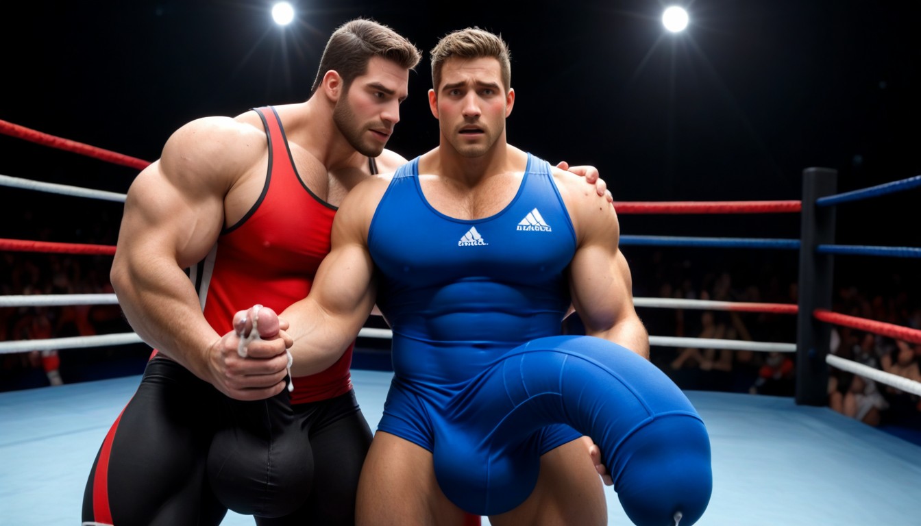 Face Pressed Against Bulge, Nervous, Gigantic Hyper Erection Bulge Visible AI Gay Porn