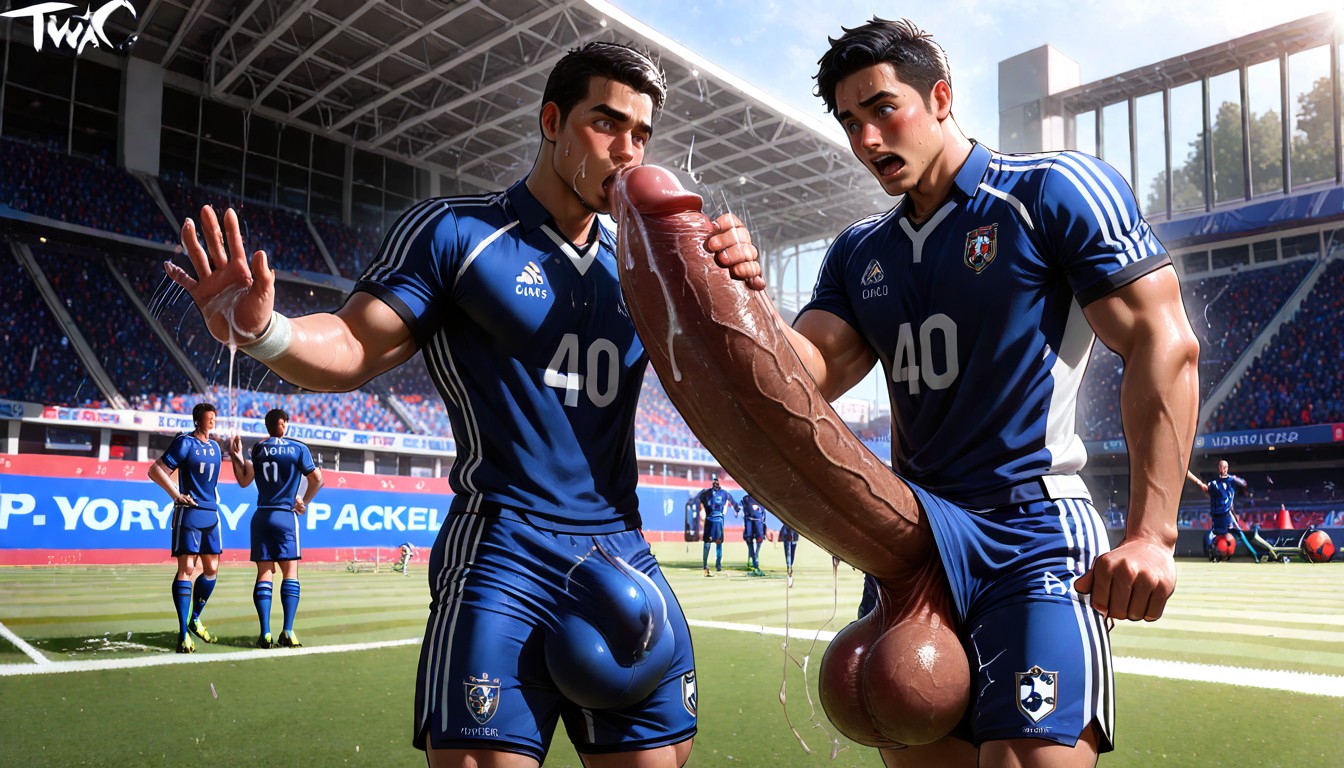 Ultrarealistic, Big Balls, Extremely Revealing Clothing AI Gay Porn