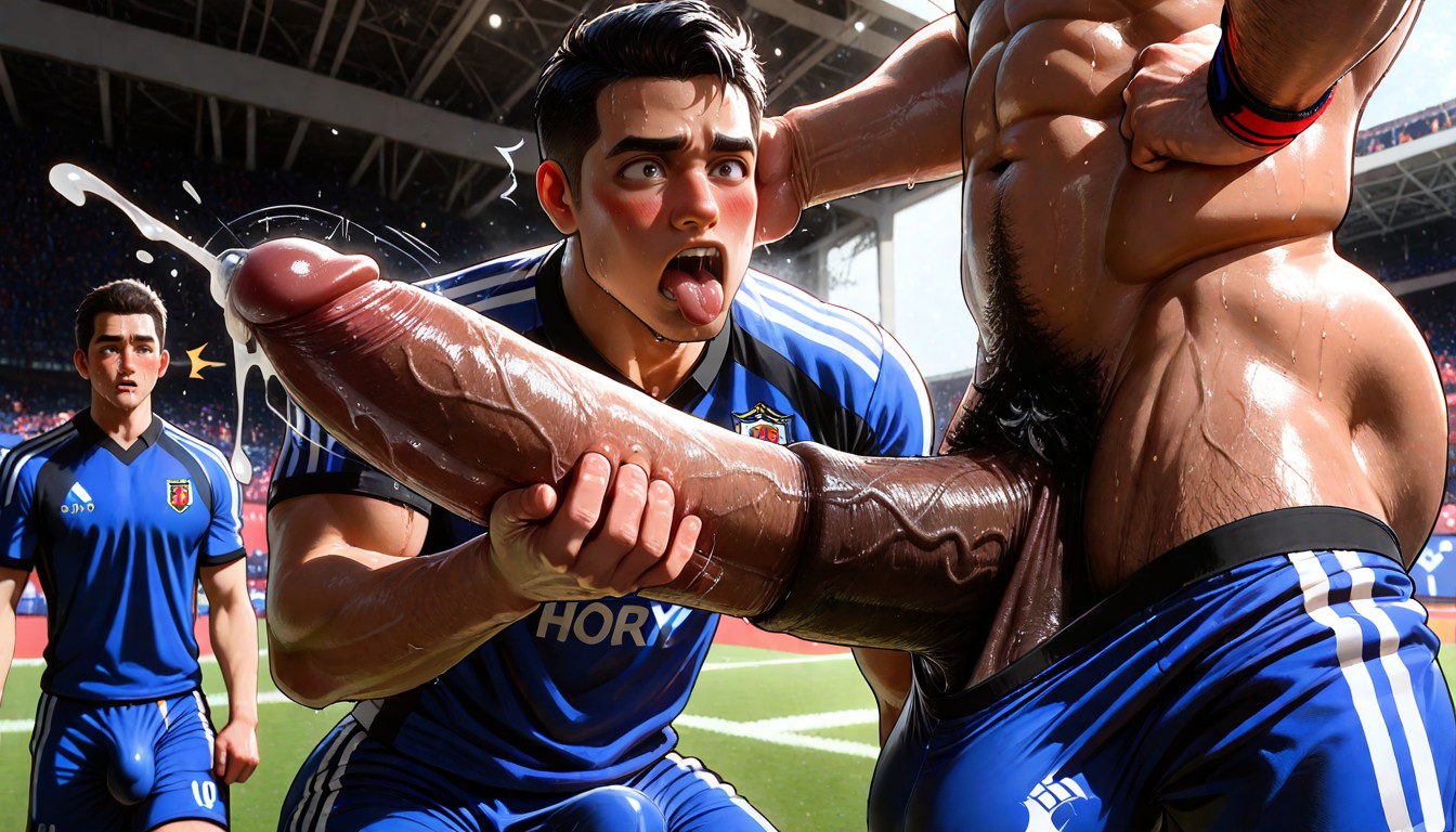 Helping Hand, Gigantic Growing Cock, Gigantic Fully Erect Uncut Penis AI Gay Porn