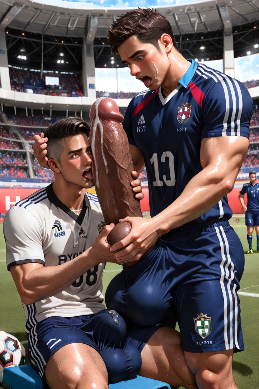 Realistic, Fast Stroking Slight Motion Blur, Detailed AI Gay Porn