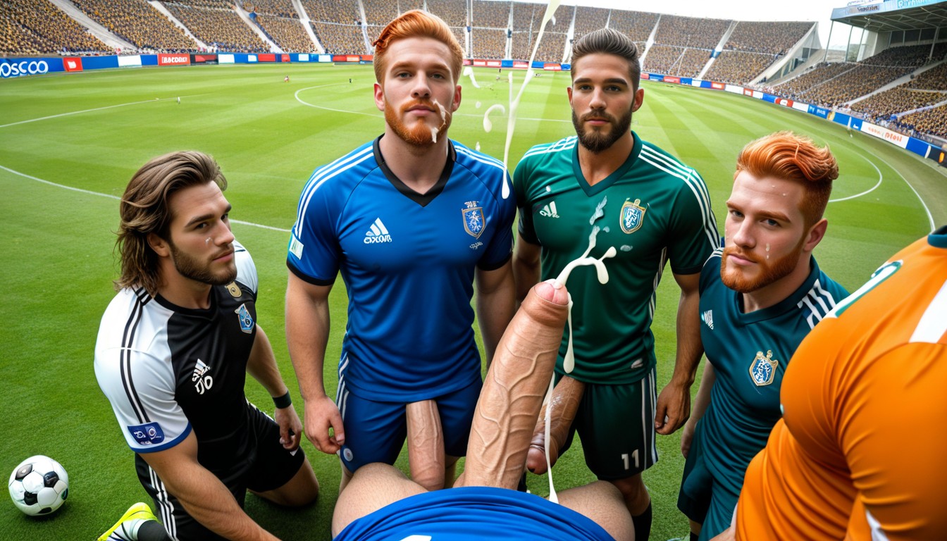 Pov St Person, Square Jaw, Handsome Ginger Man With Bearded Masculine Face AI Gay Porn