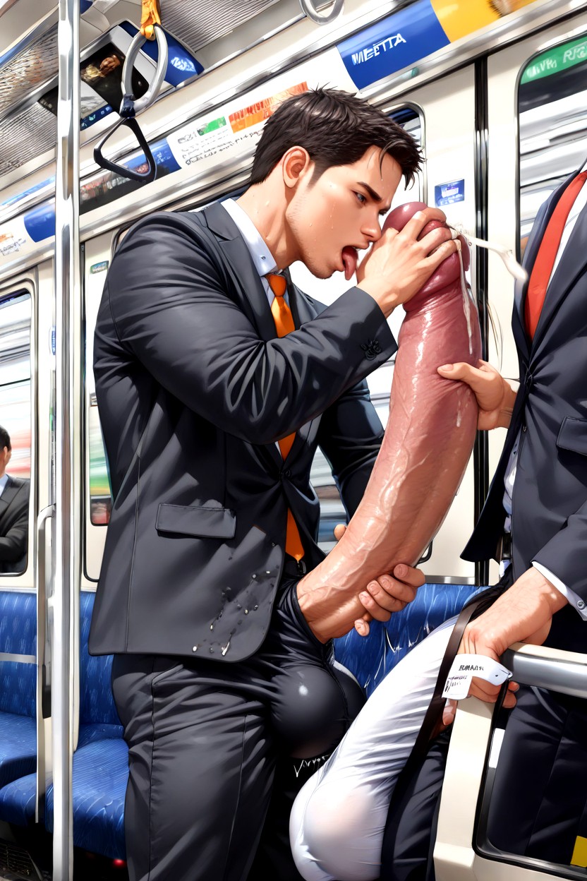 Fast Stroking Slight Motion Blur, Office Suits, Hq AI Gay Porn