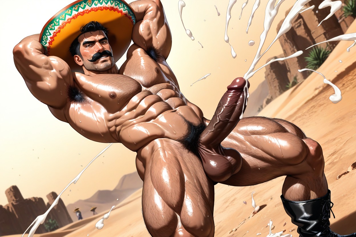 Dark Skin, Sombrero, Hyper Balls AI Gay Porn