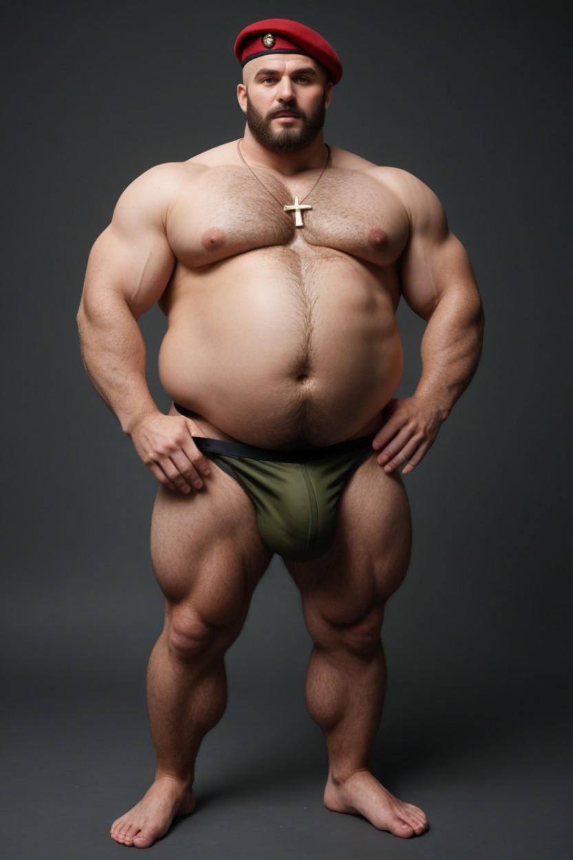 Fat, Thick Arms, Big Fat Belly AI Gay Porn