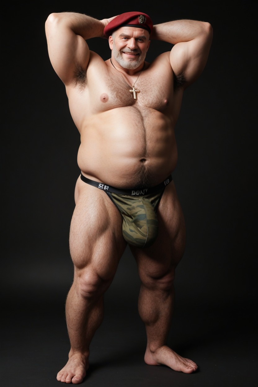 Blonde Hair, Excessively Hairy Arms, Naked Man AI Gay Porn