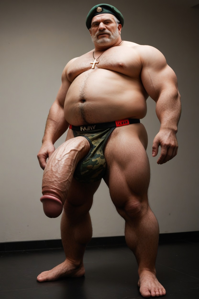 Soft Light, Massive Round Jaw, Fat AI Gay Porn