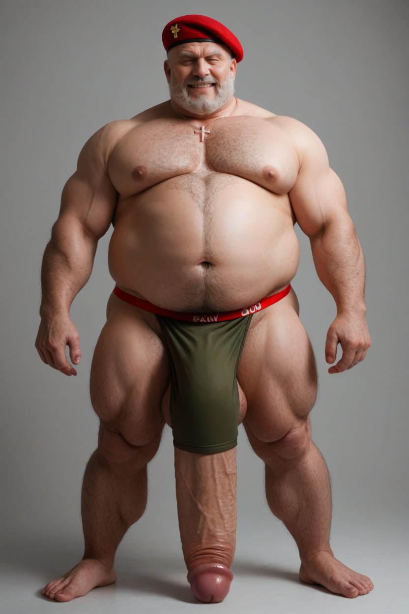 Full Body Profile, Cross Necklace, Massive Chest AI Gay Porn
