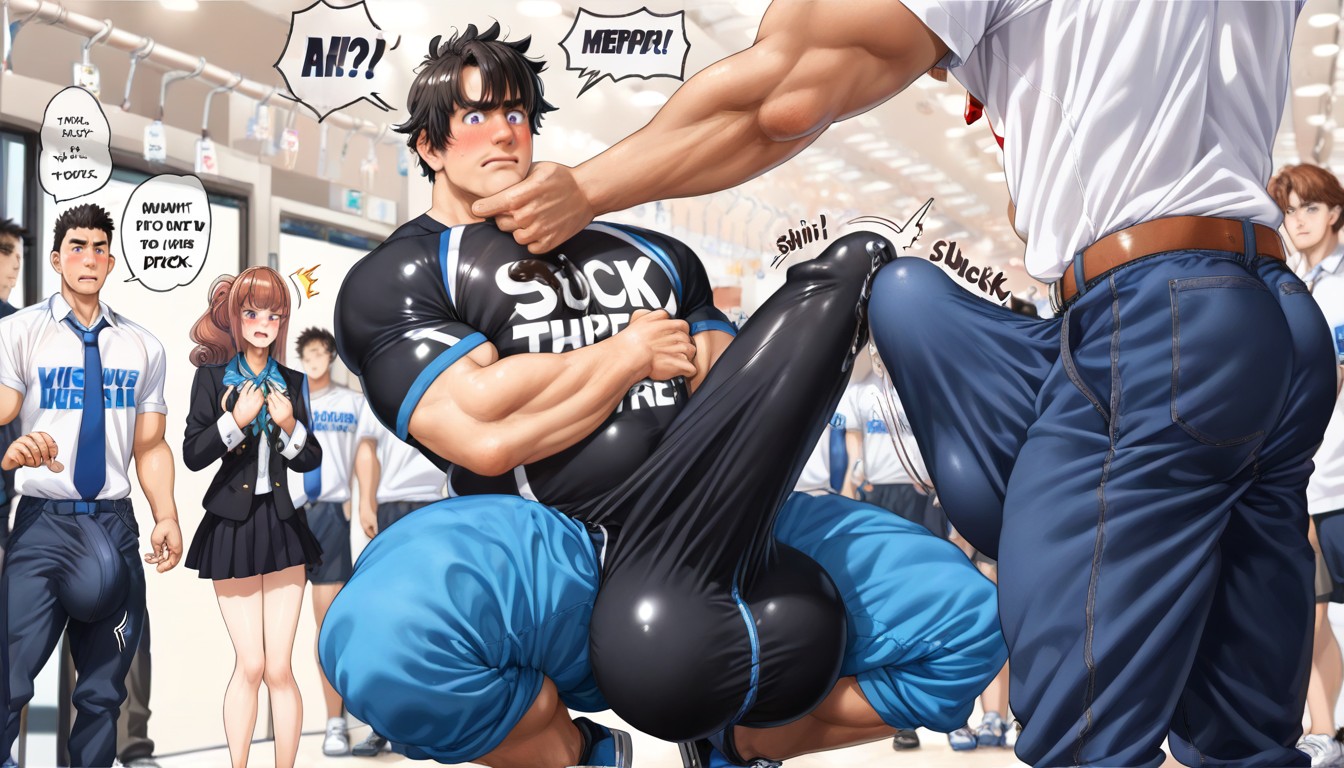 Hdr, Bulge Of Glans Against Chest, Giant Balls AI Gay Porn