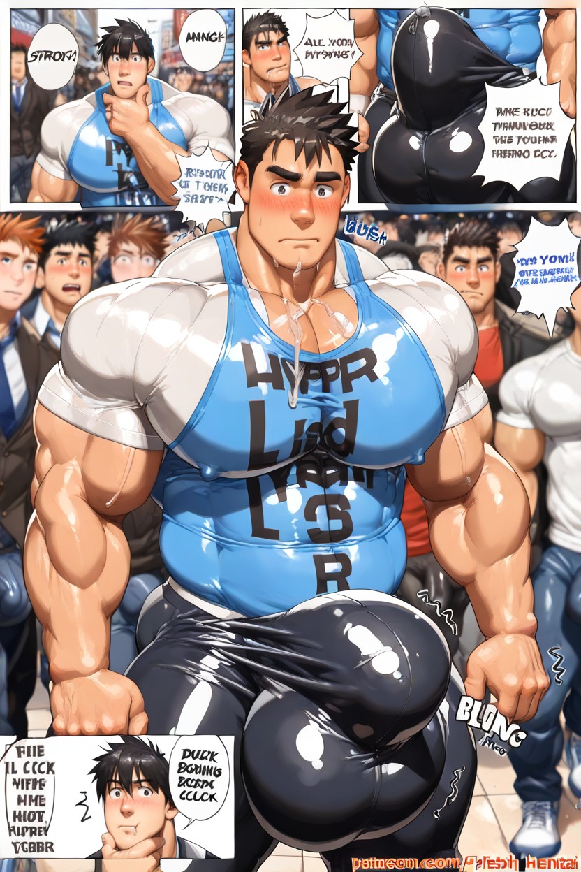 Huge Plump Balls, Keishin Kondou Yoshinori Artstyle, Handsome AI Gay Porn