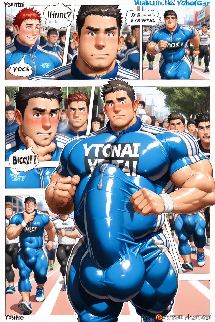 Realistic, Extremely Visible Erection, Male AI Gay Porn
