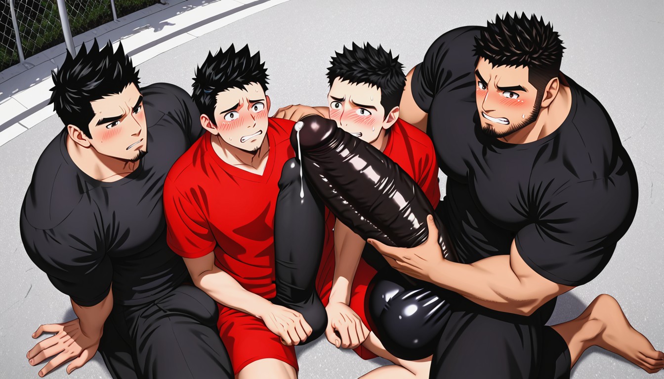 Square Jaw, Sitting Side By Side, Hq AI Gay Porn