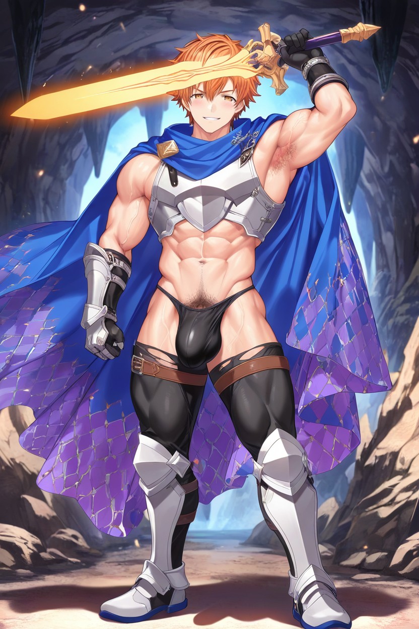 Highly Detailed Anatomy, Indigo Flowing Cloak, Dynamic Pose AI Gay Porn