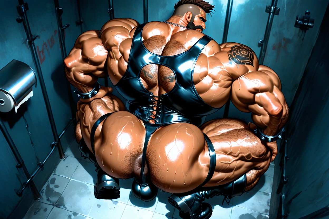 De Arriba A Abajo, Massive Meaty Body, Detailed Realistic Image Porno gay IA