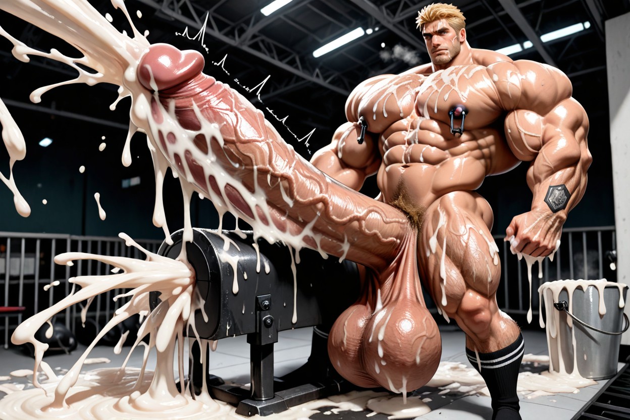 Cum On Chest, Cum Everywhere, Hyper Penis Porno gay IA