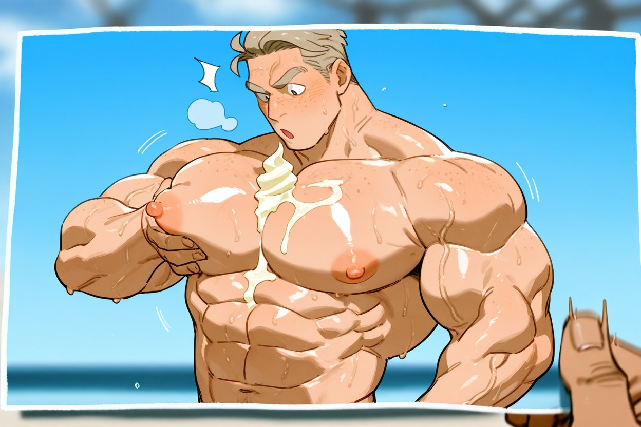 Embarrassed, Nipples Visible, Uncensored AI Gay Porn
