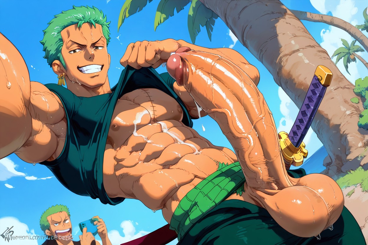 Alone, Shirt Lifted, Thick Girthy Cock AI Gay Porn