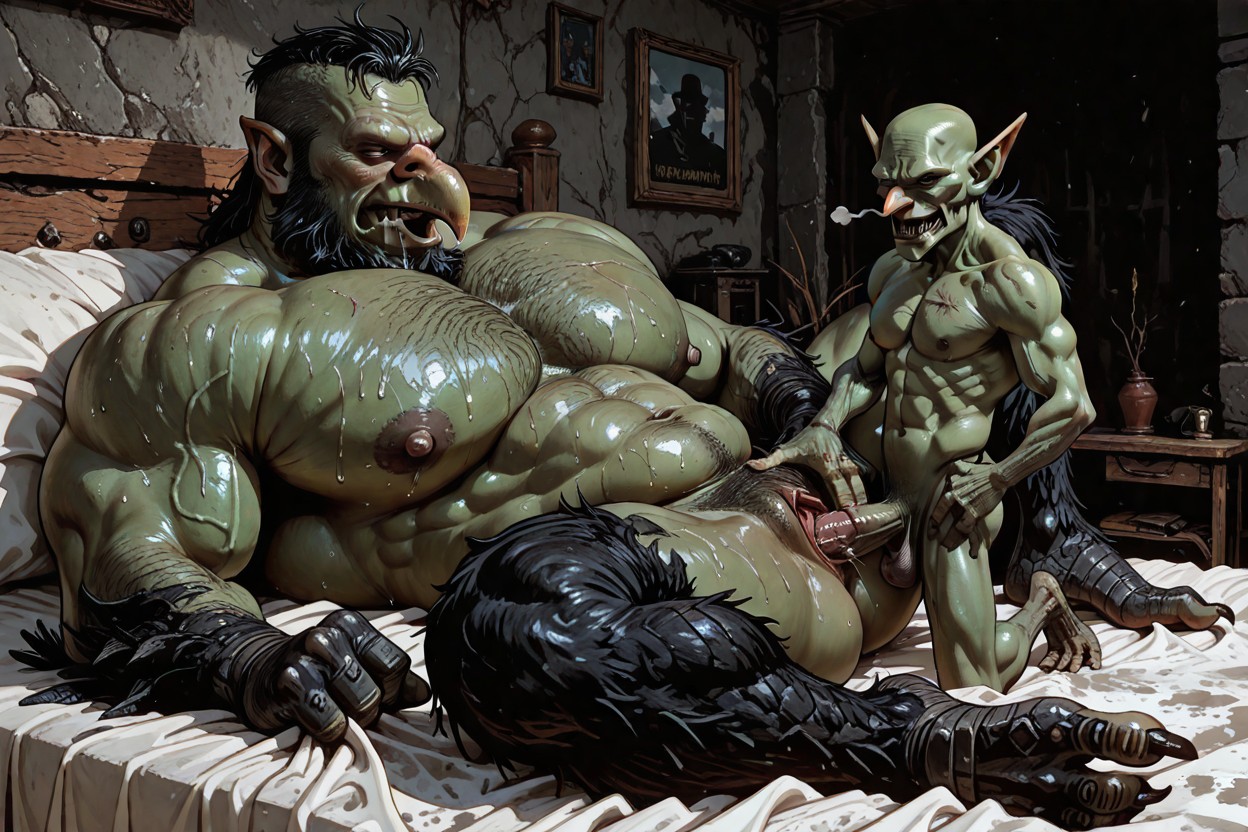 Bird Foots, Rough Breathes, Goblin Fucks Crowman AI Gay Porn