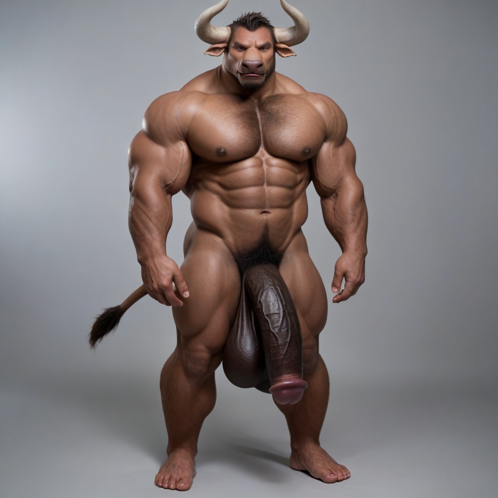 Huge Minotaur, Solo Gay Porn, Naked AI Gay Porn