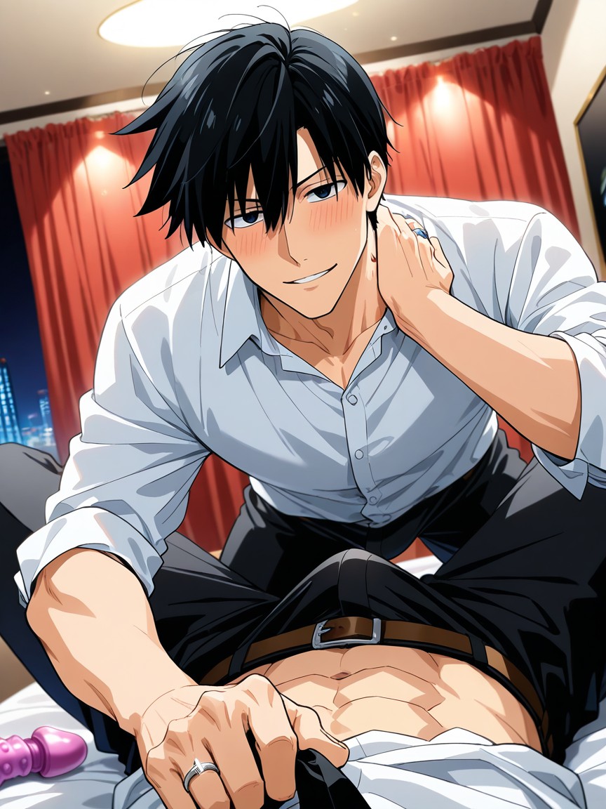Kneeling, Fit, Close-up Face AI Gay Porn