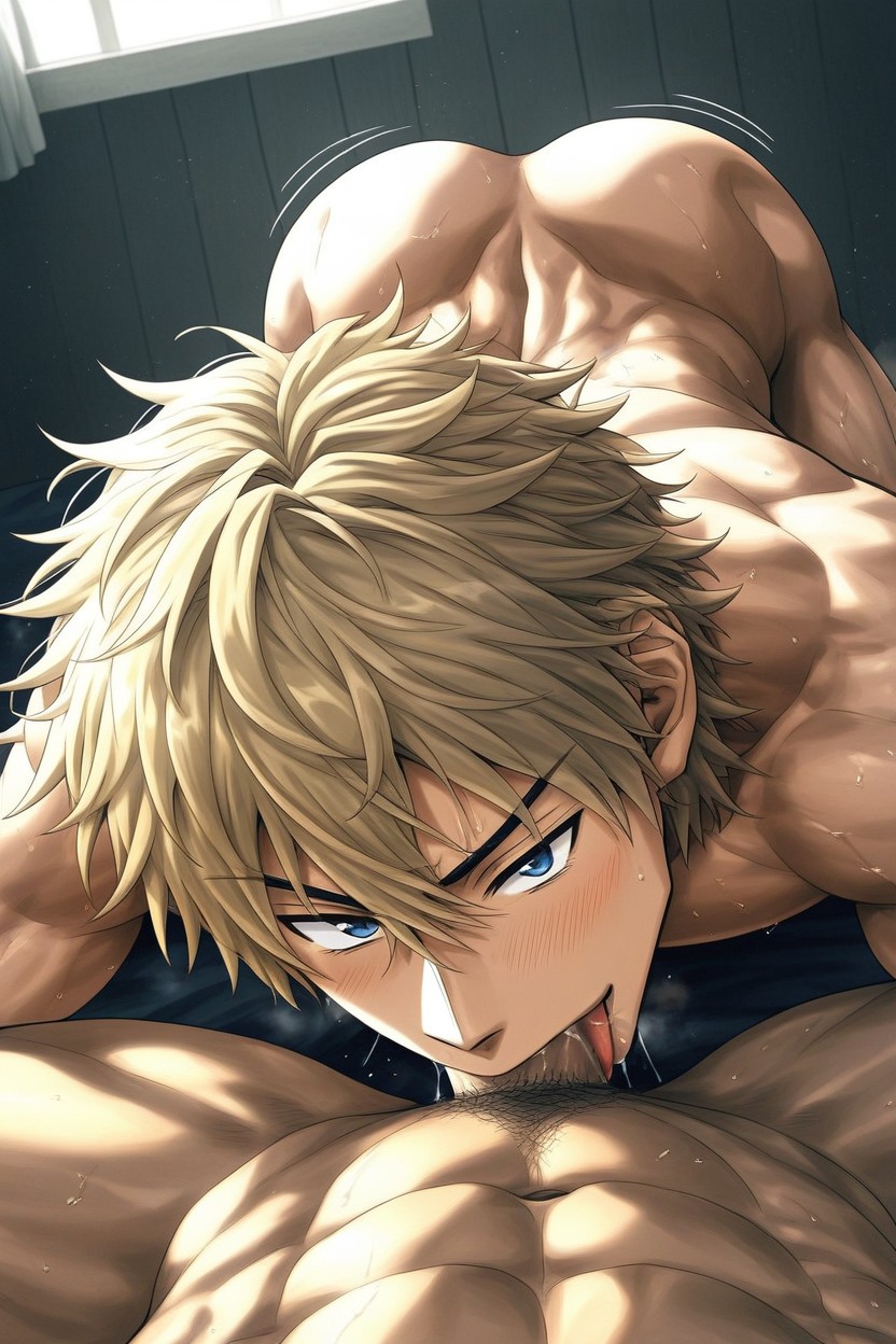 Blonde Hair, Cuerpo Completo, Rough Sex Porno gay IA
