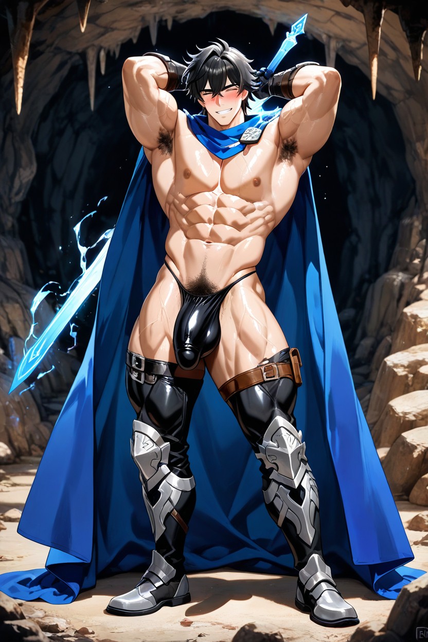 Ultra-detailed, Armpit Hair, Pubic Hair AI Gay Porn