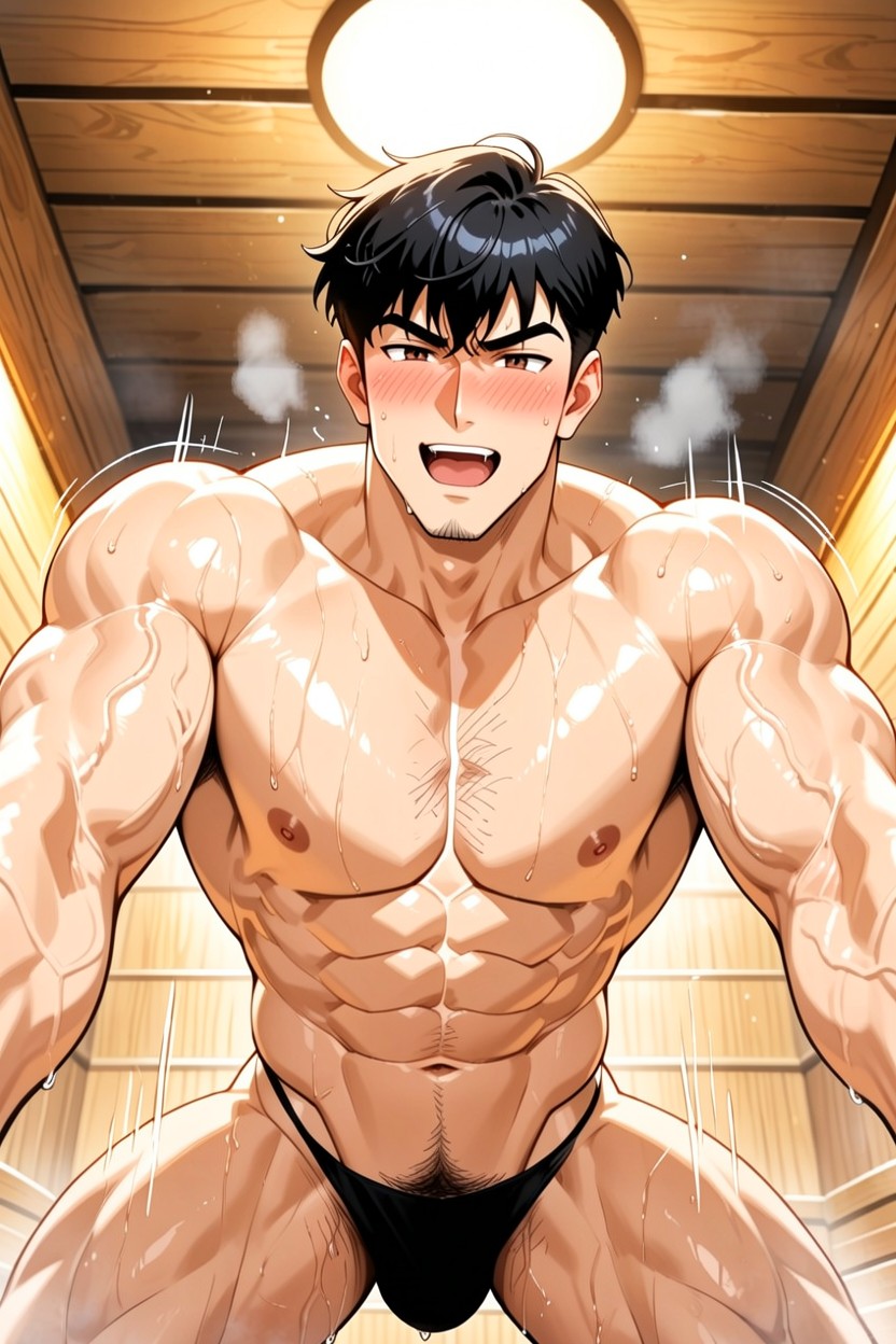 Bangs, Man Focus, Jaw Line AI Gay Porn