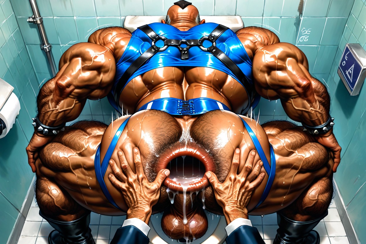 Dark Brown Skin, Mesh Shirt, Huge Calves AI Gay Porn