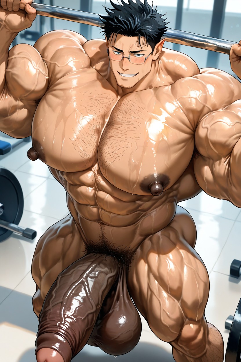 Perspective, Wearing Glasses, Squating AI Gay Porn