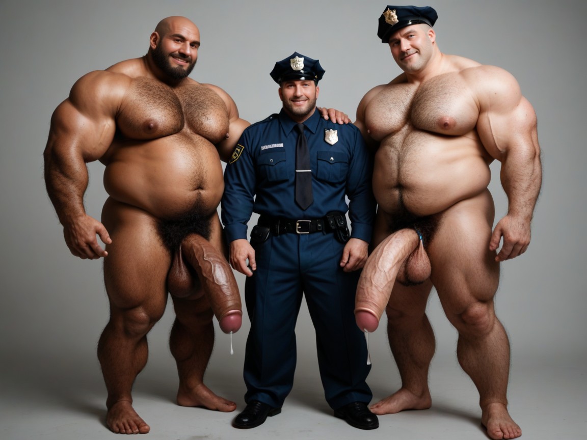 Plumps, 俯瞰図, Hairy Bodies ゲイAIポルノ