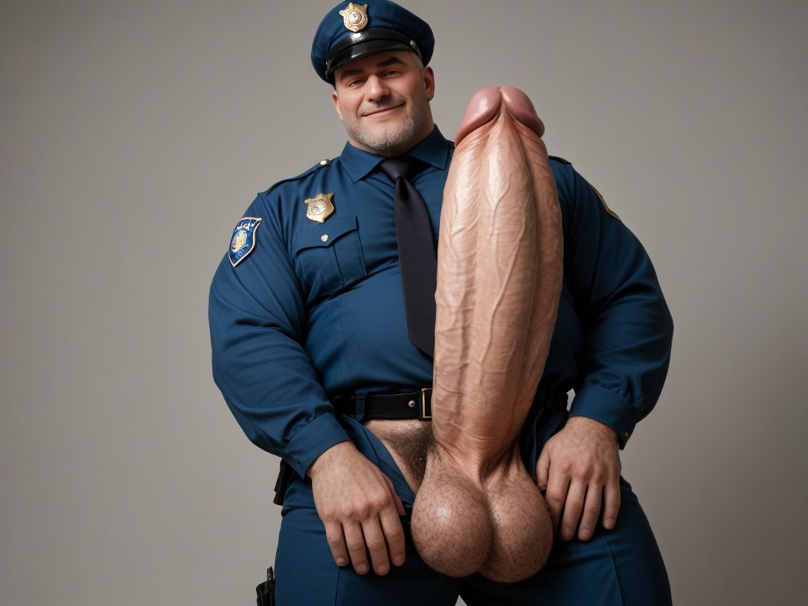 Strong Jaw, Vue De Côté, Hyper Pubic Hair Porno IA Gay