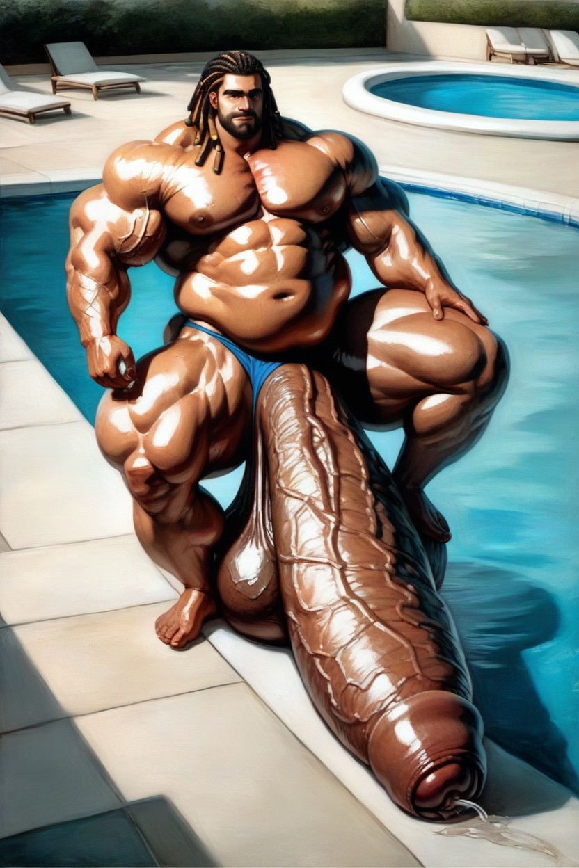 Reflective Lighting, Laying On Float, Wide Hips Porno IA Gay