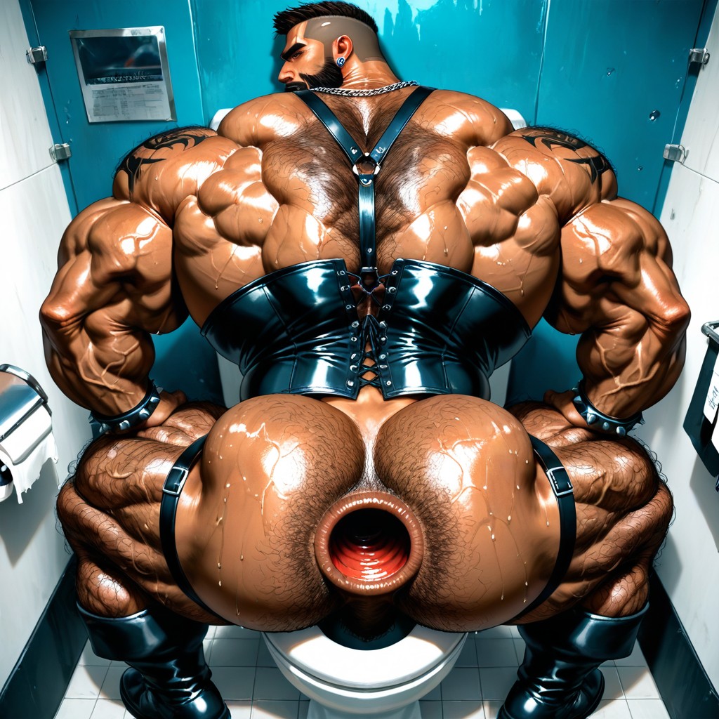 Detailed Muscles, Oversized Neck, Huge Muscles ゲイAIポルノ