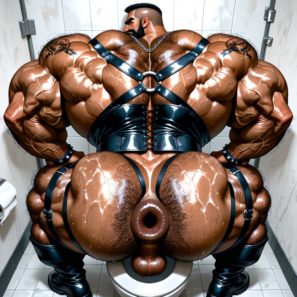 Neck Wider Than Face, Masculine, Hairy Shoulders Porno IA Gay
