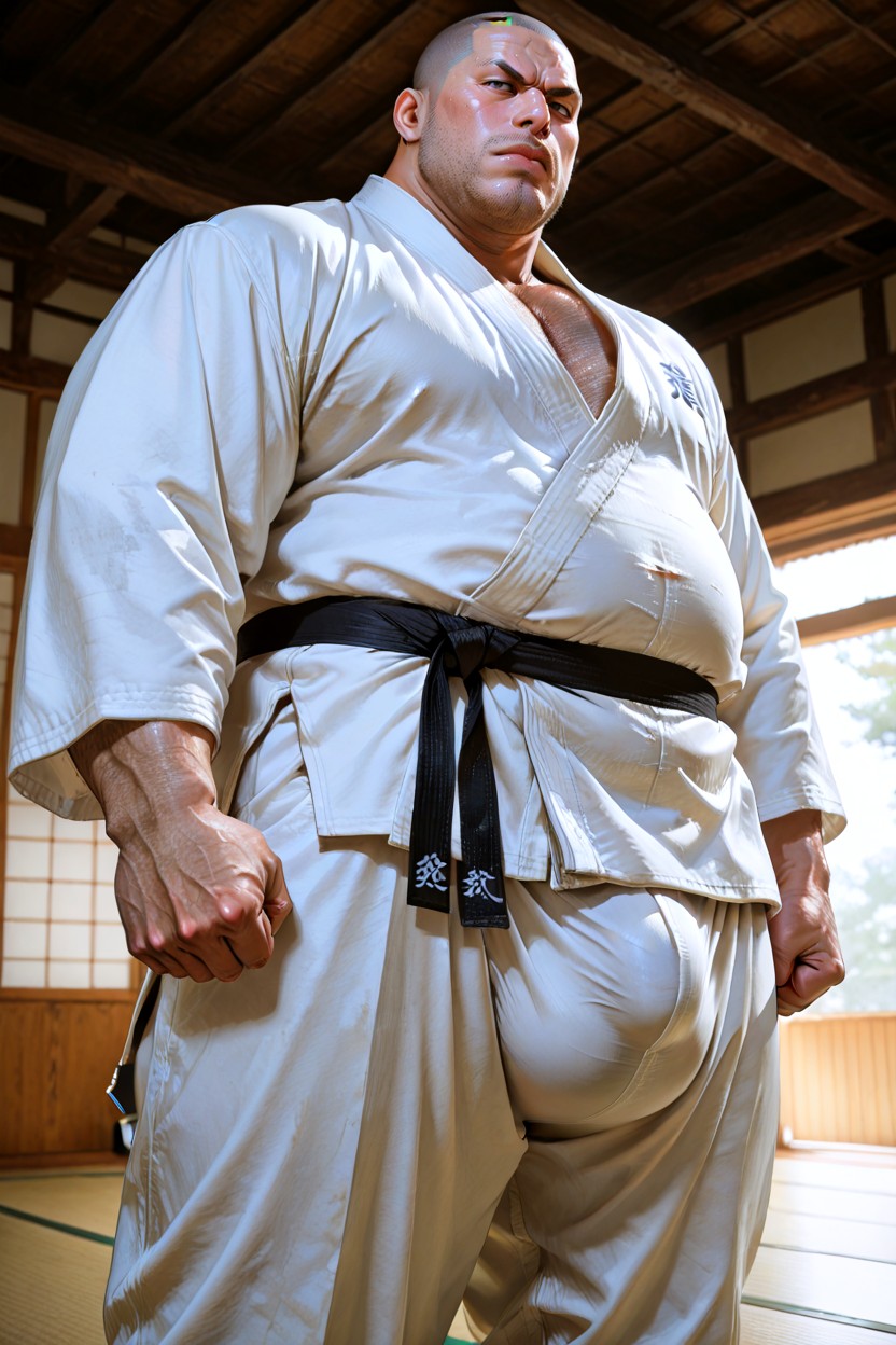 Japanese Man, Sweaty, Bright Natural Light Porno IA Gay