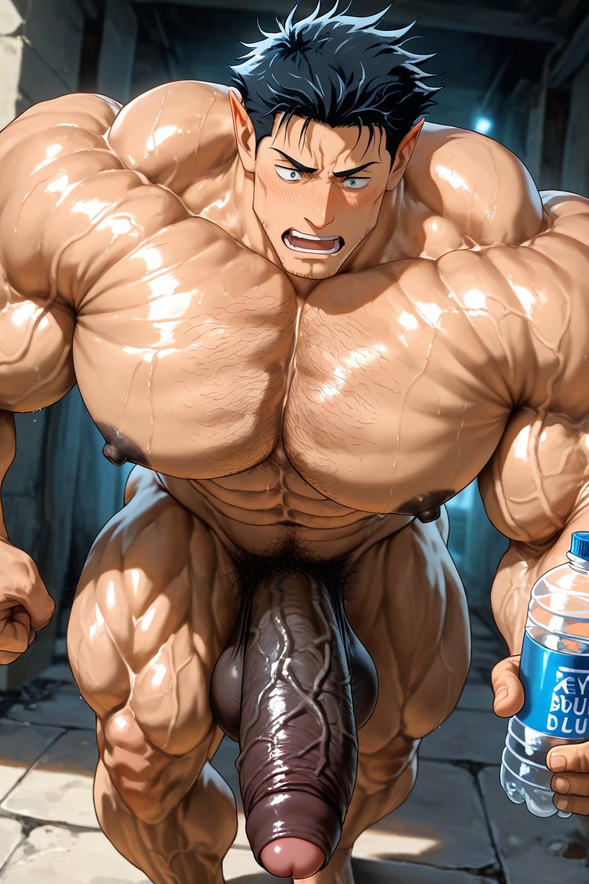 Big Muscles, Stubble, Pubic Hair Porno IA Gay