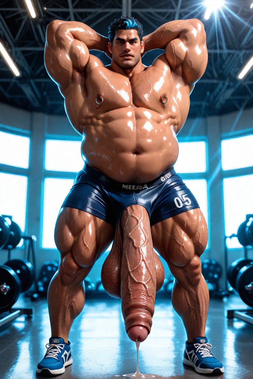 Blue Sneakers, Absurdly Long Oversized Hyper Penis, Ultra Long Mega Lengthy Penis Growth Porno IA Gay